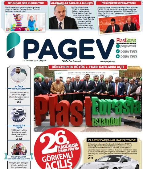 PlastEurasia 2016 PAGEV Fuar Gazetesi Sayı 6