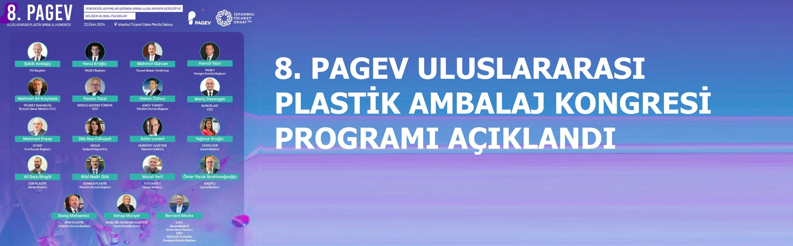 8. PAGEV Uluslararası Plastik Ambalaj Kongresi Programı Açıklandı